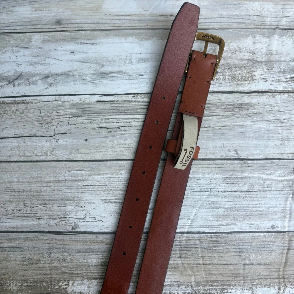 Fossil Leather Belt Size L 36.5